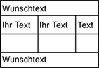Tabellenstempel Colop Classic Line 2800 mit Wunschtext Variante 1