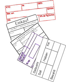 Kontierungs-/Tabellenstempel Abdr�cke