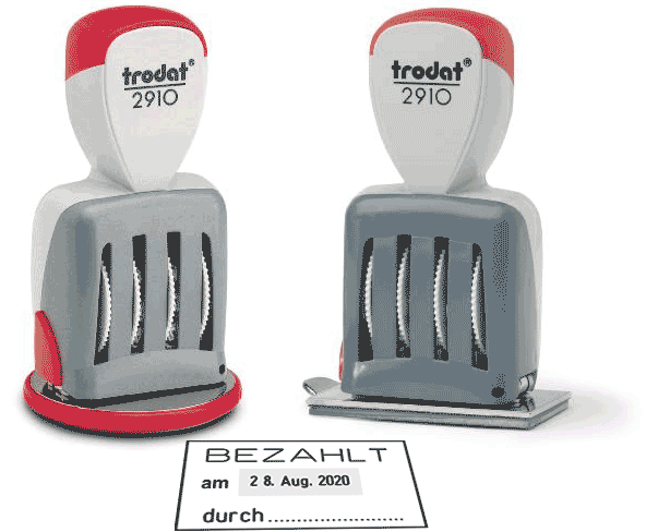Datumstempel individuellem Text Trodat Classic