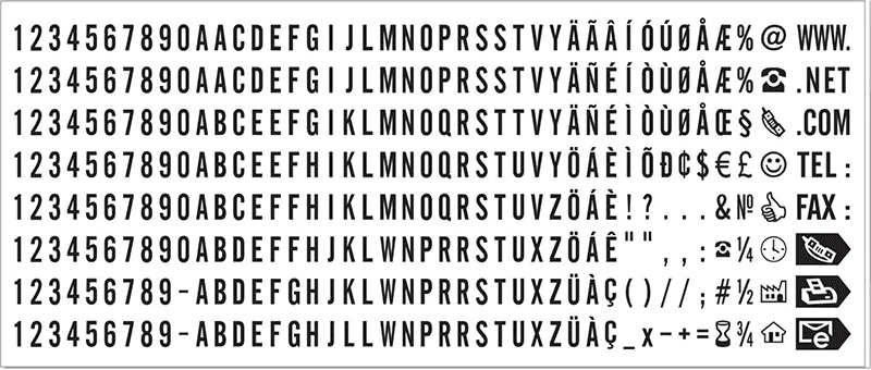 Stempel zum selber setzen Gummitypen 3 mm