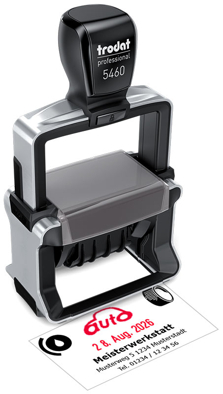 Datumstempel mit Text Trodat Professional 5460 MCI 4.0 (mehrfarbiger Abdruck)