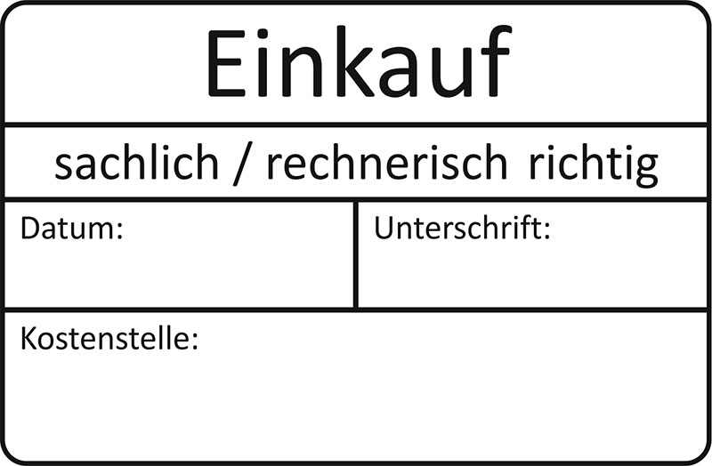 Tabellenstempel Colop Classic Line 2600 mit Lagertext "Einkauf"