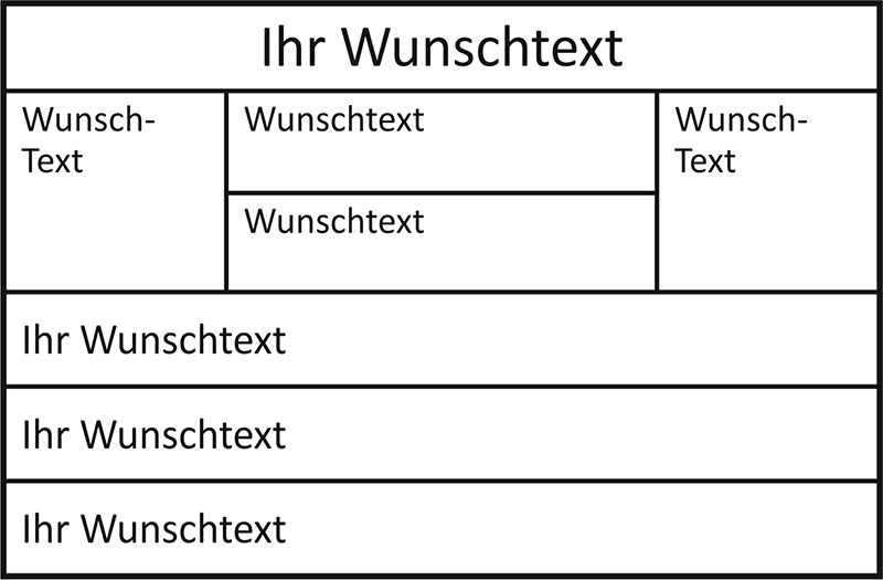 Tabellenstempel Trodat Professional 5274 (alt 5207) mit Wunschtext Variante 1