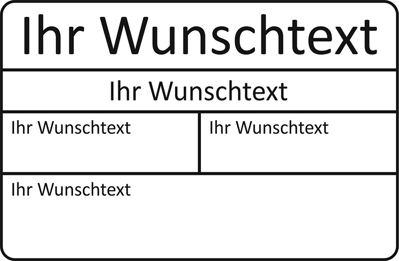 Tabellenstempel Trodat Professional 5274 (alt 5207) mit Wunschtext Variante 3