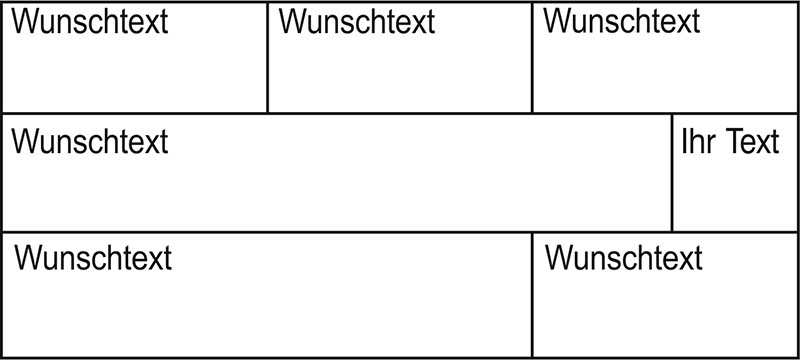 Tabellenstempel Colop Expert Line 3400 mit Wunschtext Variante 1