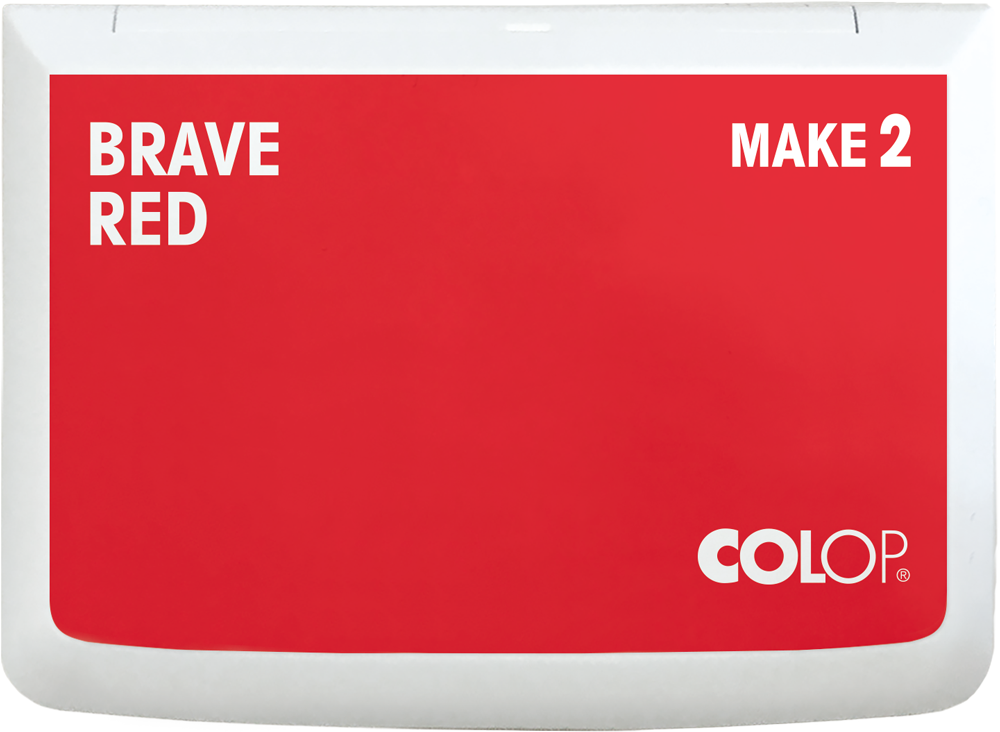 Stempelkissen Colop Make 2 brave red, Gr��e: 11 x 7 cm