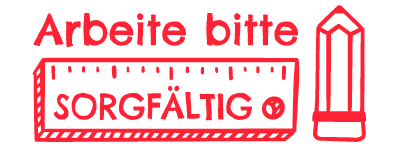NIO School Arbeite sorgf�ltig brave red 