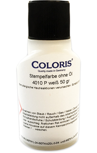 Stempelfarbe Coloris 4010 P weiss, 50 ml