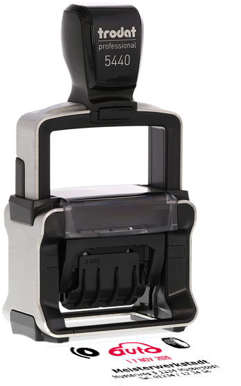 Datumstempel mit Text Trodat Professional 5440 4.0 MCI (mehrfarbiger Abdruck)