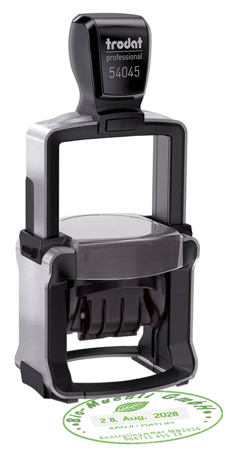 Trodat Professional 54045 Datumstempel Text rund � 40 mm Premium
