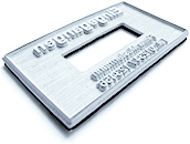 Textplatte f�r Datumstempel mit Text Trodat Classic 2910/P02