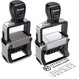 Stativ-Datumstempel f�rs B�ro mit individuellem Text